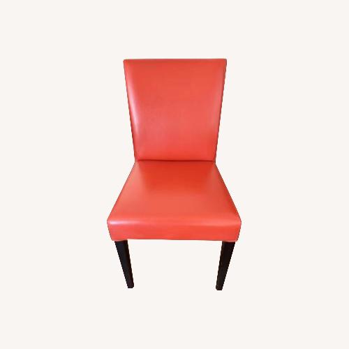 Used Crate & Barrel Lowe Leather Dining Chairs for sale on AptDeco