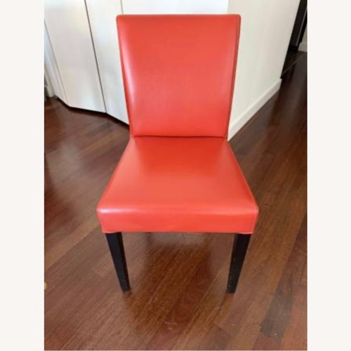 Used Crate & Barrel Lowe Leather Dining Chairs for sale on AptDeco