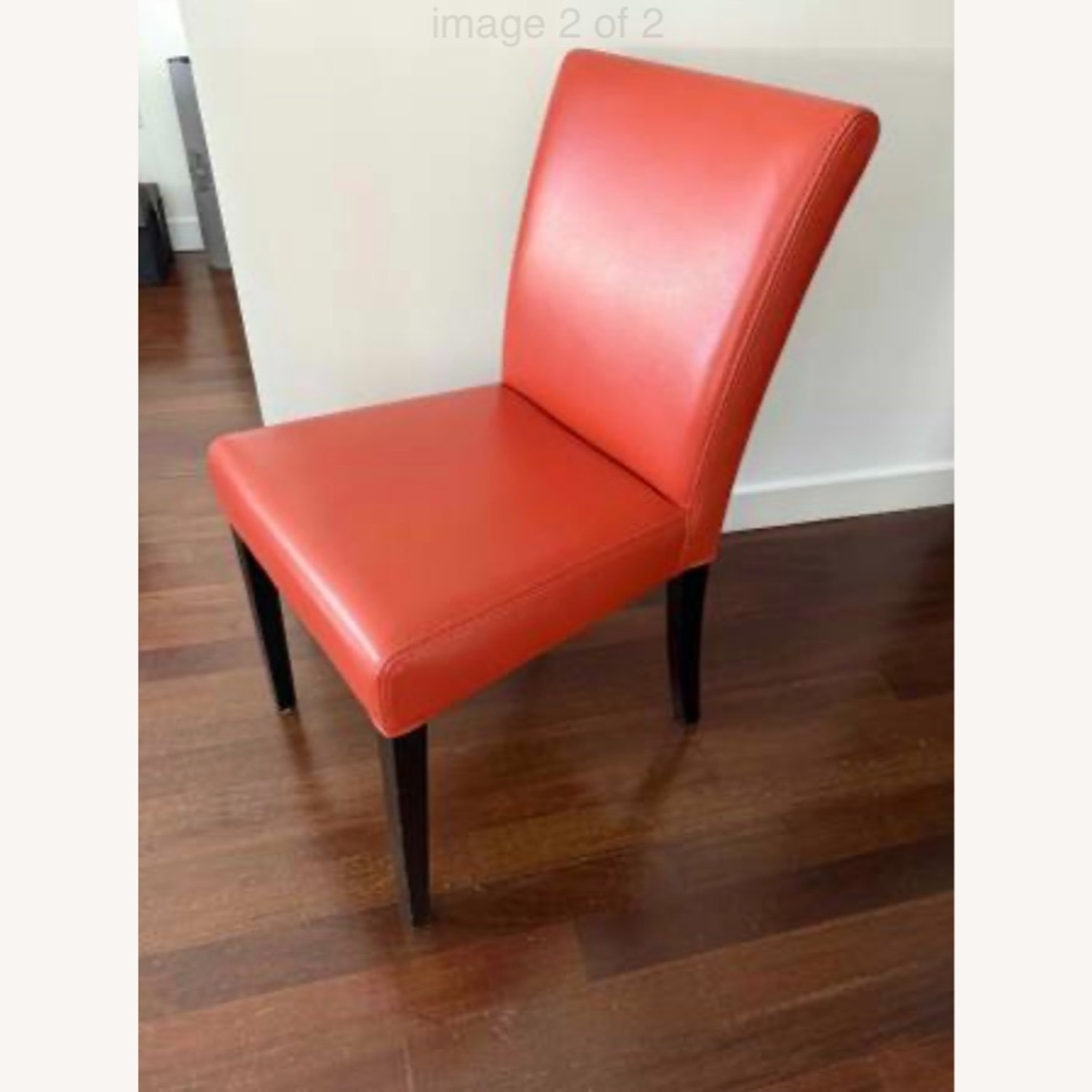 Crate & Barrel Lowe Leather Dining Chairs - image-2