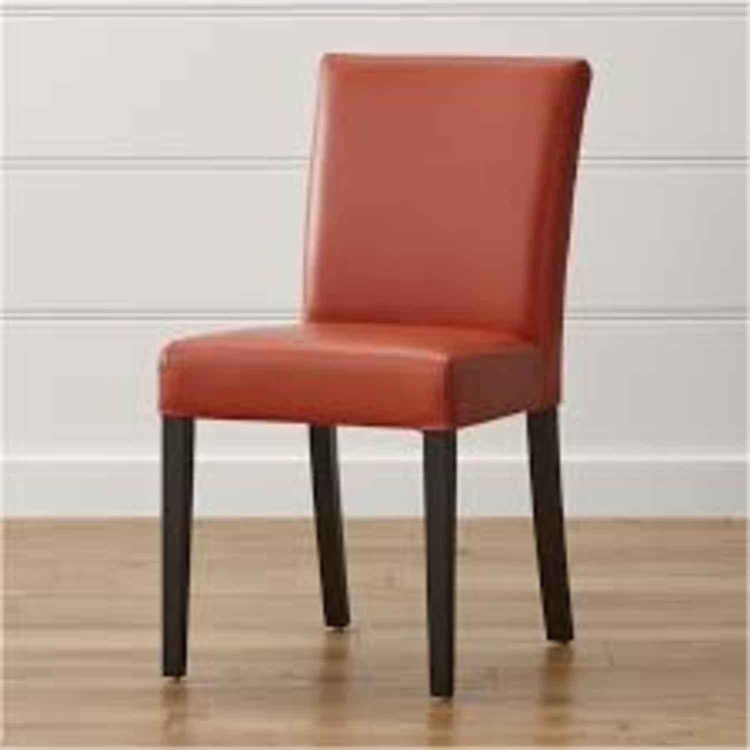 Crate & Barrel Lowe Leather Dining Chairs - image-4