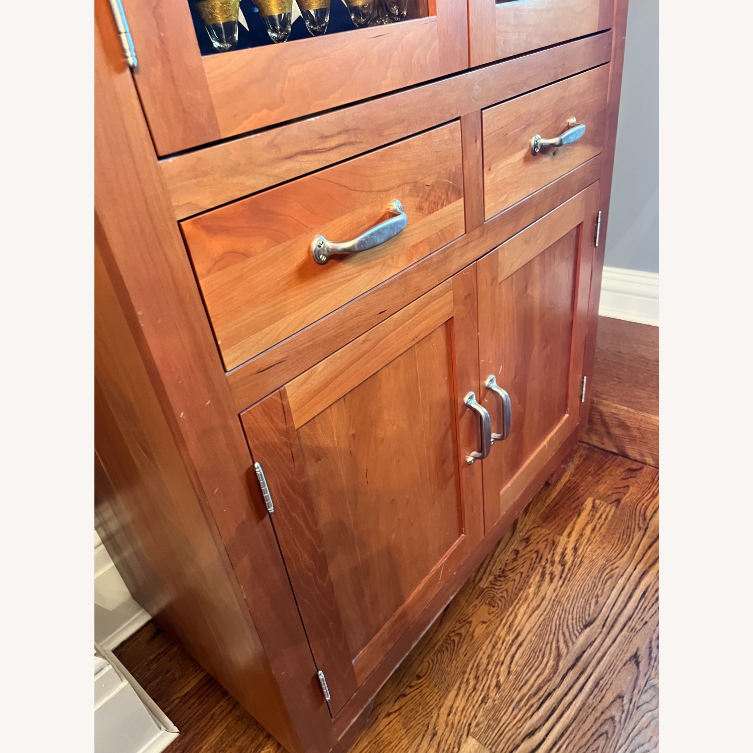 Arhaus Italian Cherry Wood Dining Display Cabinet  - image-1