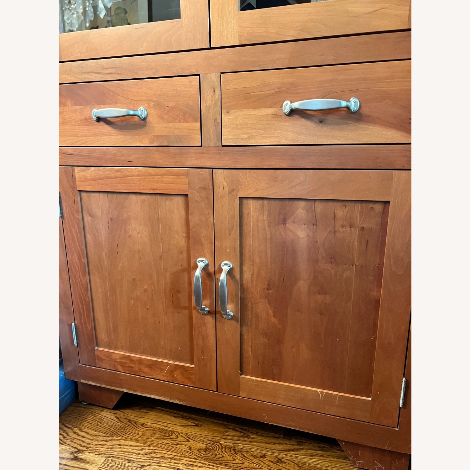 Arhaus Italian Cherry Wood Dining Display Cabinet  - image-6