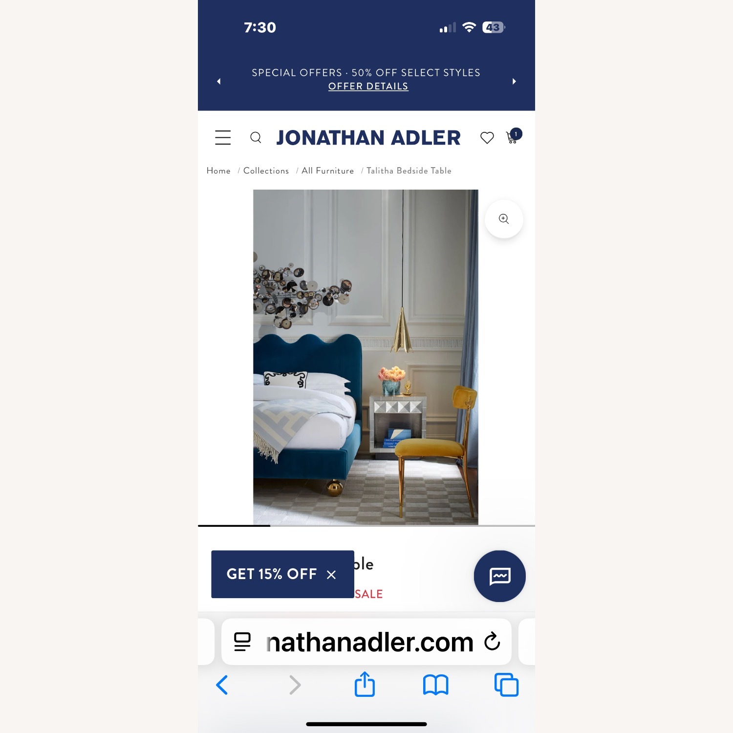 Jonathan Adler Talitha Bedside Table  - image-8