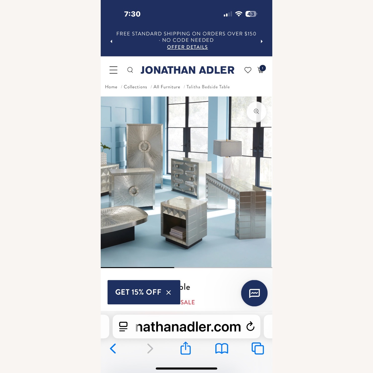 Jonathan Adler Talitha Bedside Table  - image-6