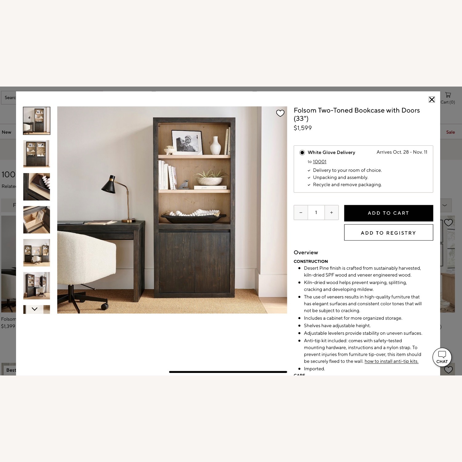 Pottery Barn Folsom Bookcase - image-4