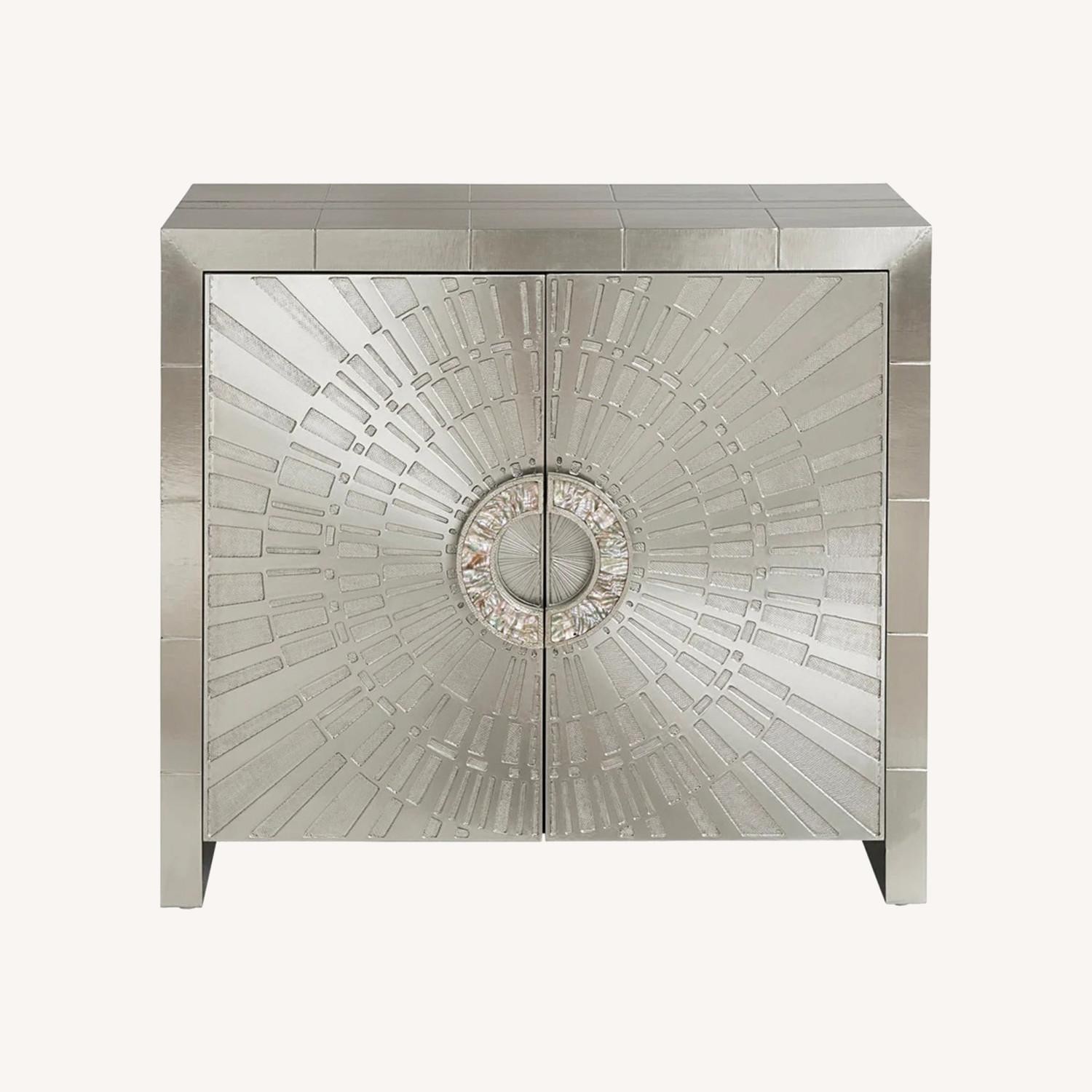Jonathan Adler Talitha Silver Metal Armoire - image-0