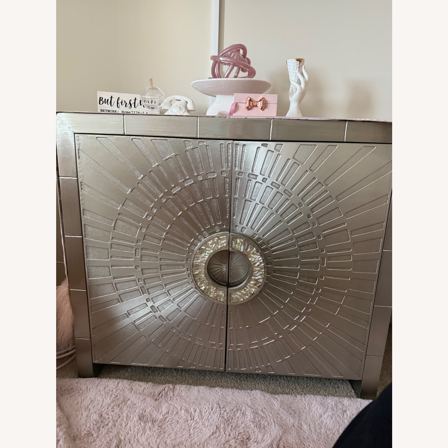 Jonathan Adler Talitha Silver Metal Armoire - image-1