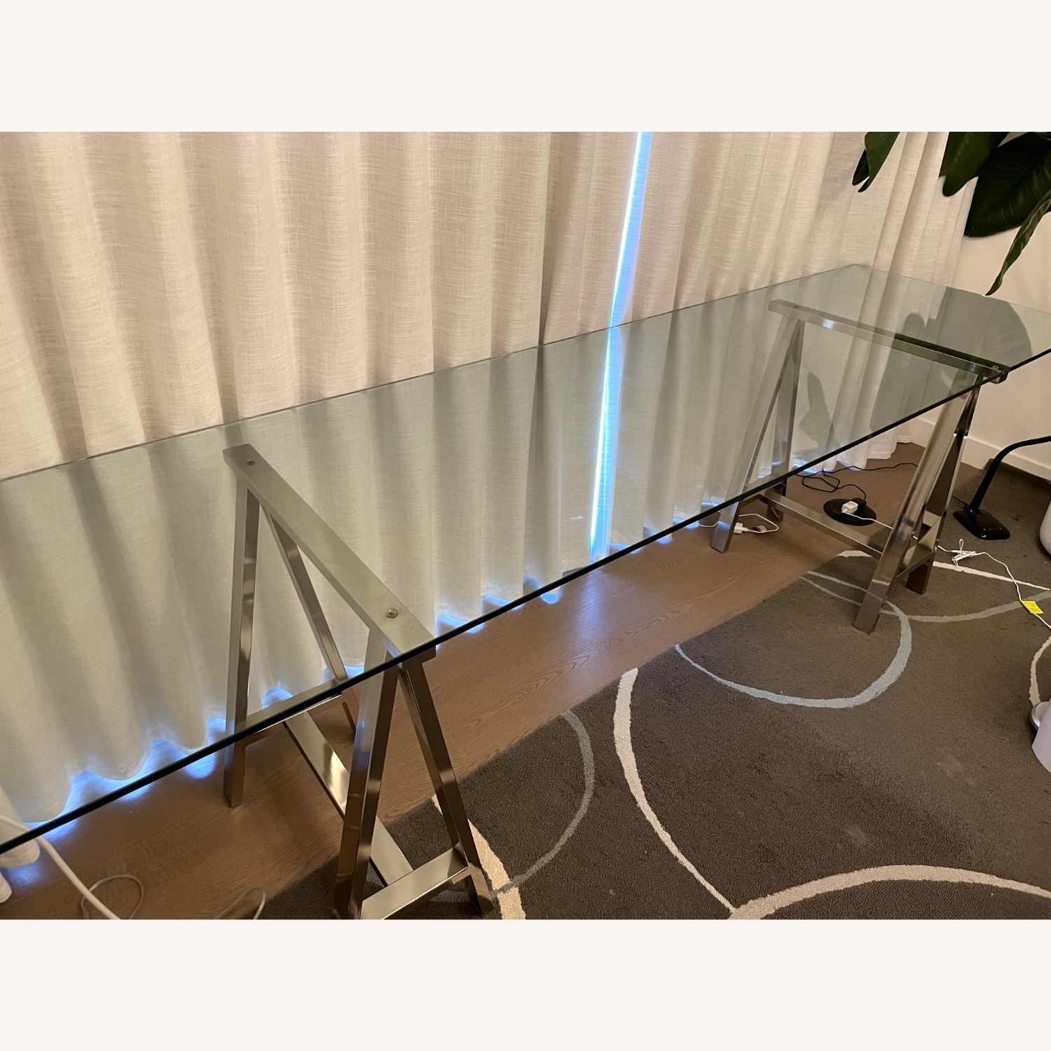 Customized Glass Table Transparent Glass Desk - image-3