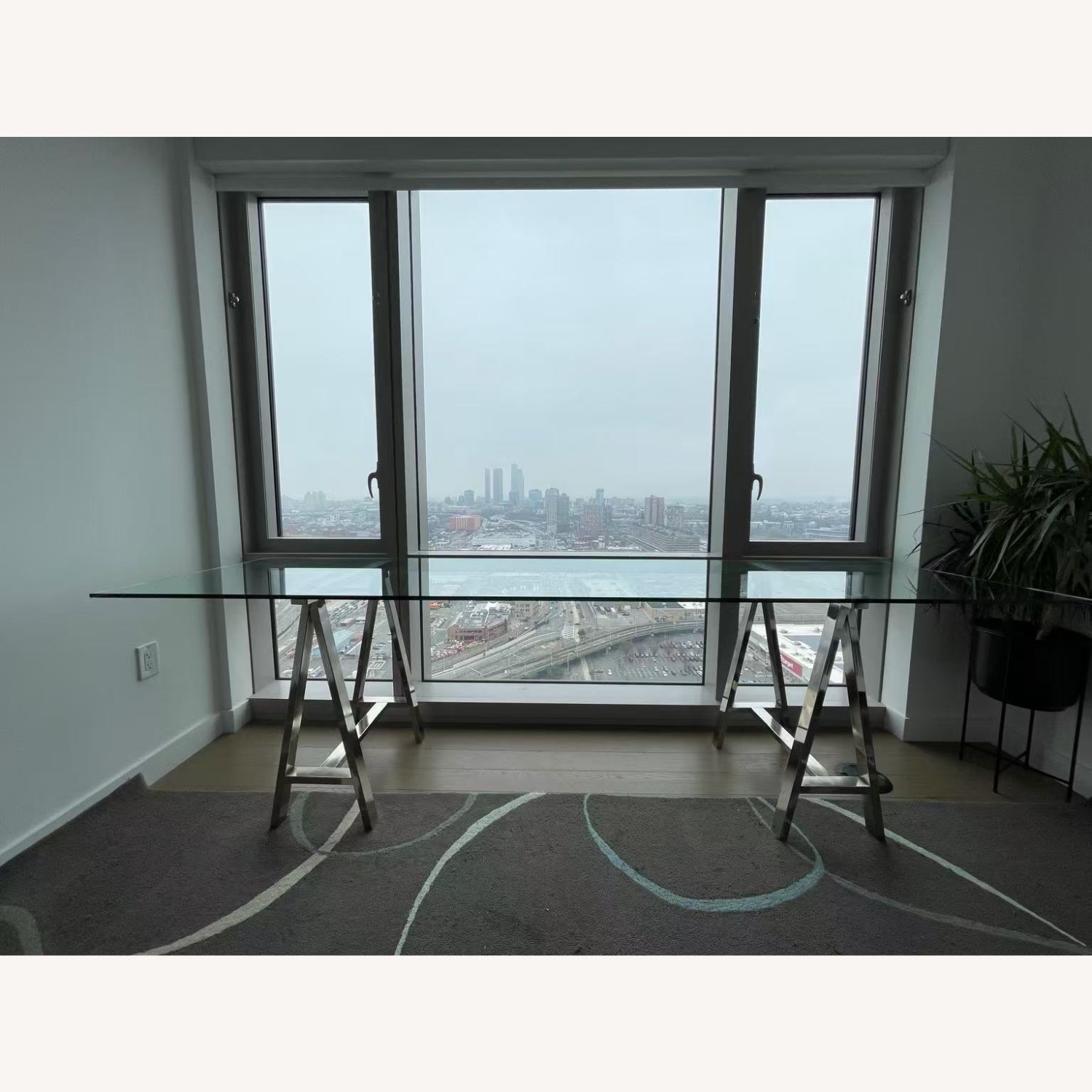 Customized Glass Table Transparent Glass Desk - image-1