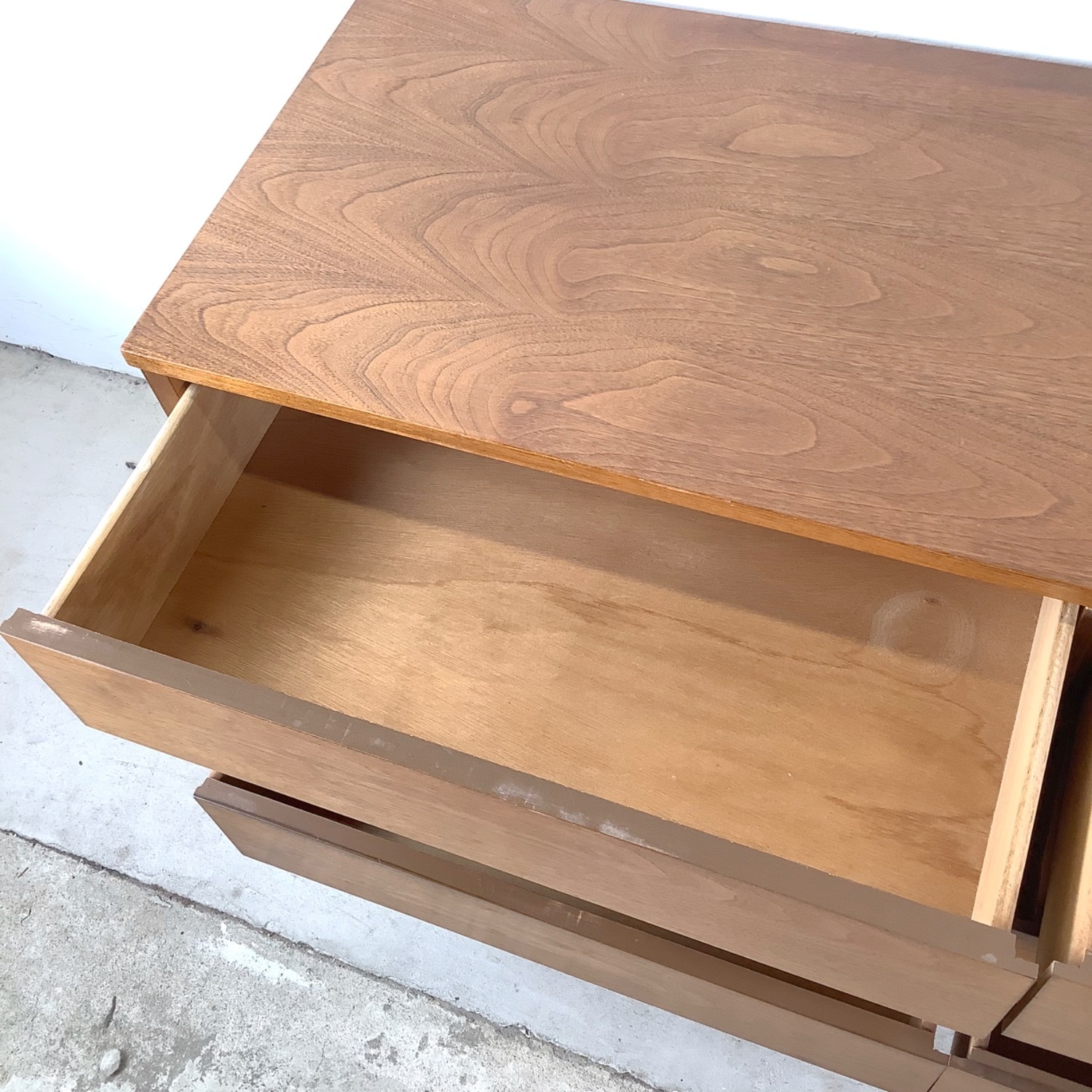 Mid-Century Nine Drawer Walnut Dresser - image-21