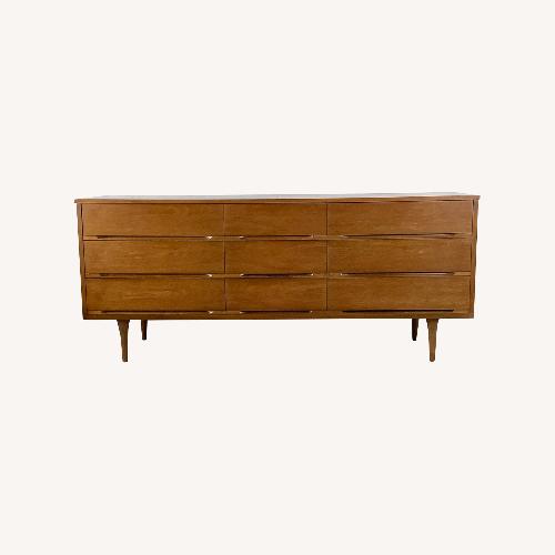 Used Mid-Century Nine Drawer Walnut Dresser for sale on AptDeco