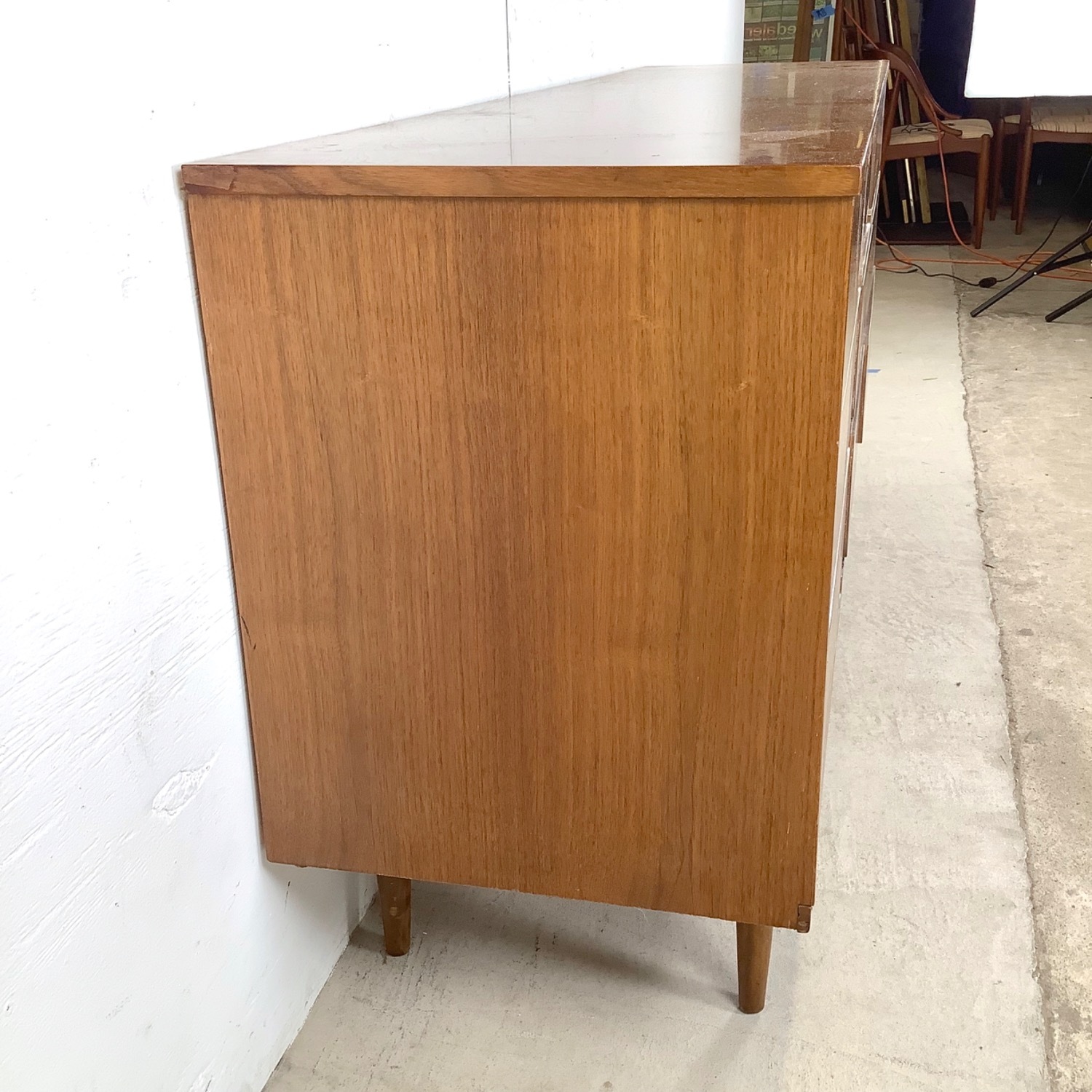 Mid-Century Nine Drawer Walnut Dresser - image-14
