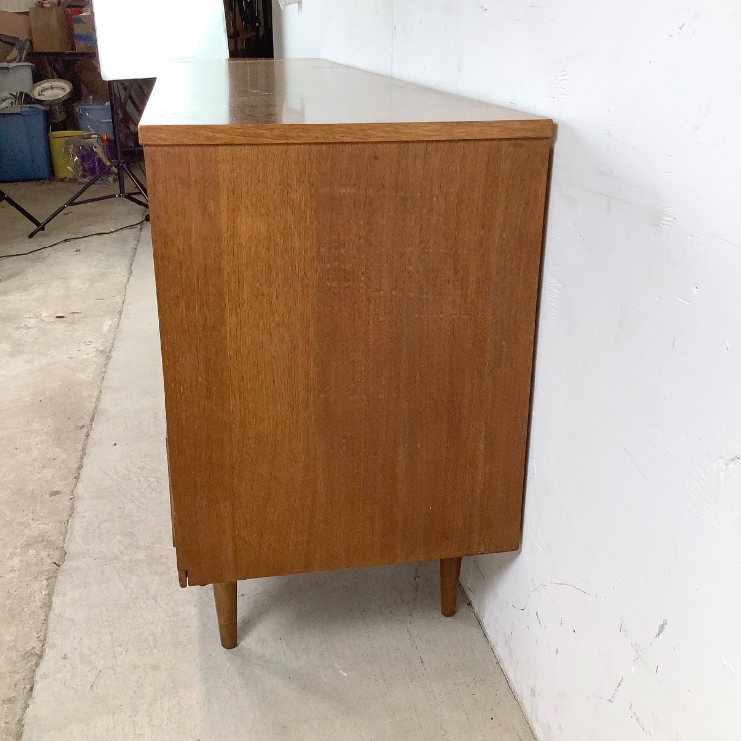 Mid-Century Nine Drawer Walnut Dresser - image-13