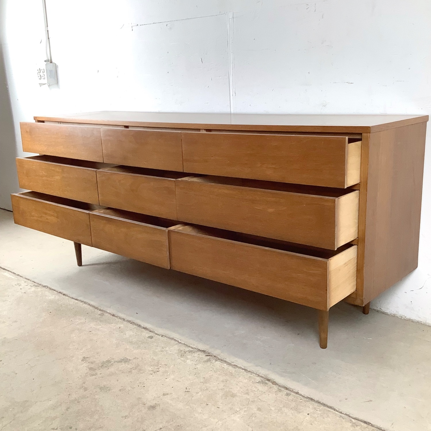 Mid-Century Nine Drawer Walnut Dresser - image-20