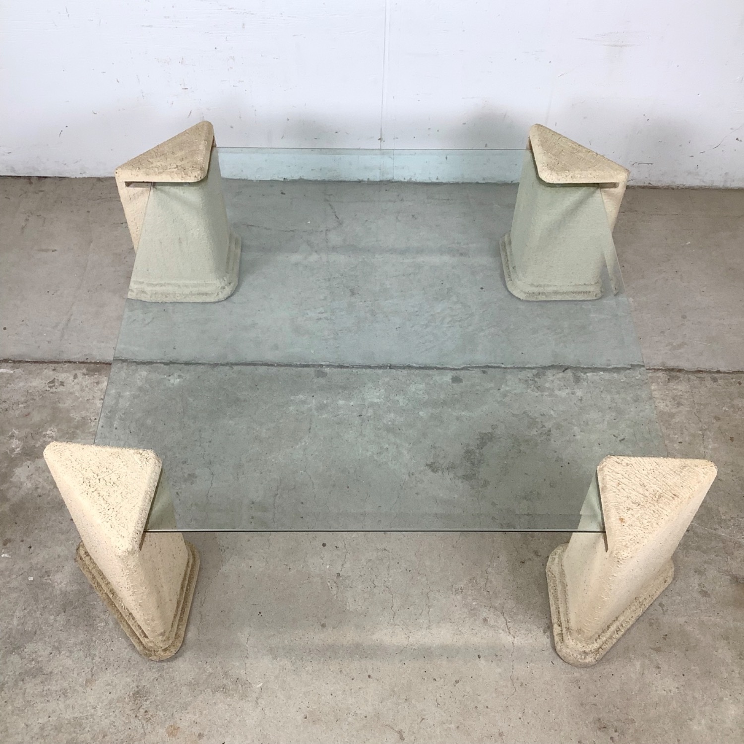 Vintage Modern Glass Top Coffee Table - image-4