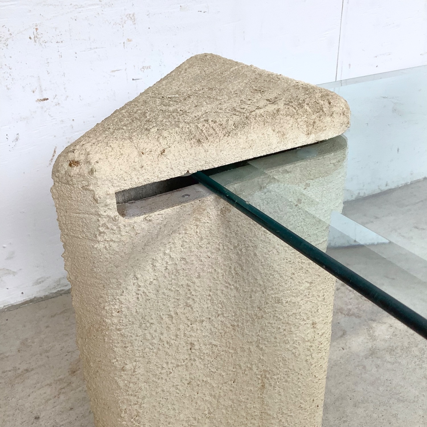 Vintage Modern Glass Top Coffee Table - image-7