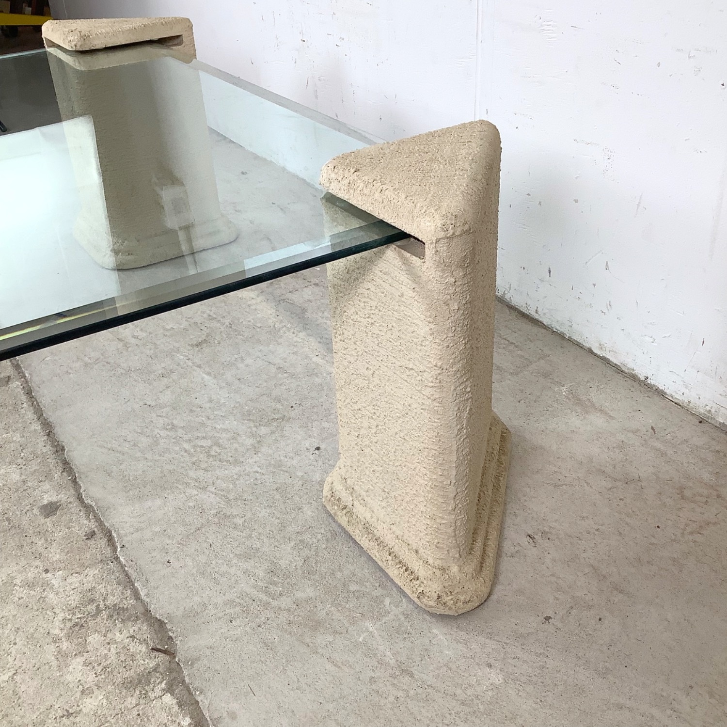 Vintage Modern Glass Top Coffee Table - image-8