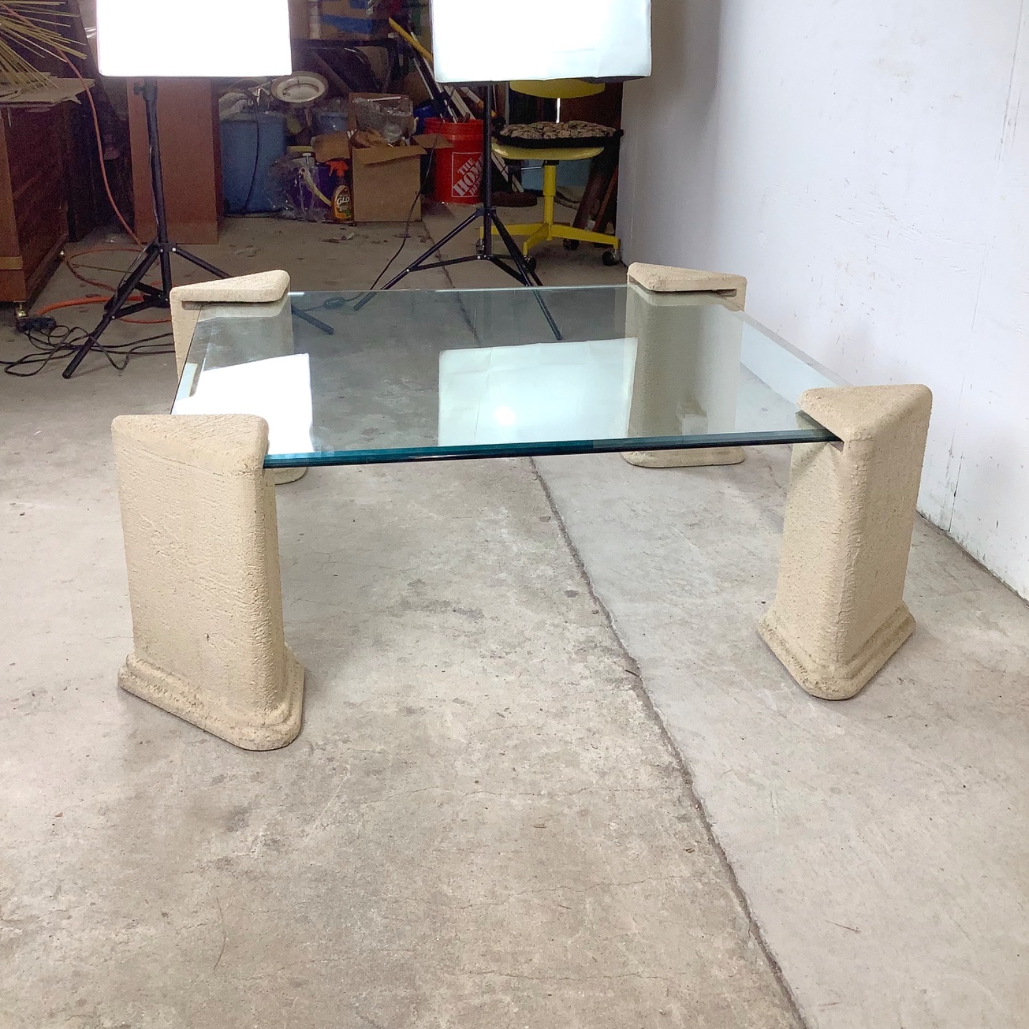 Vintage Modern Glass Top Coffee Table - image-15