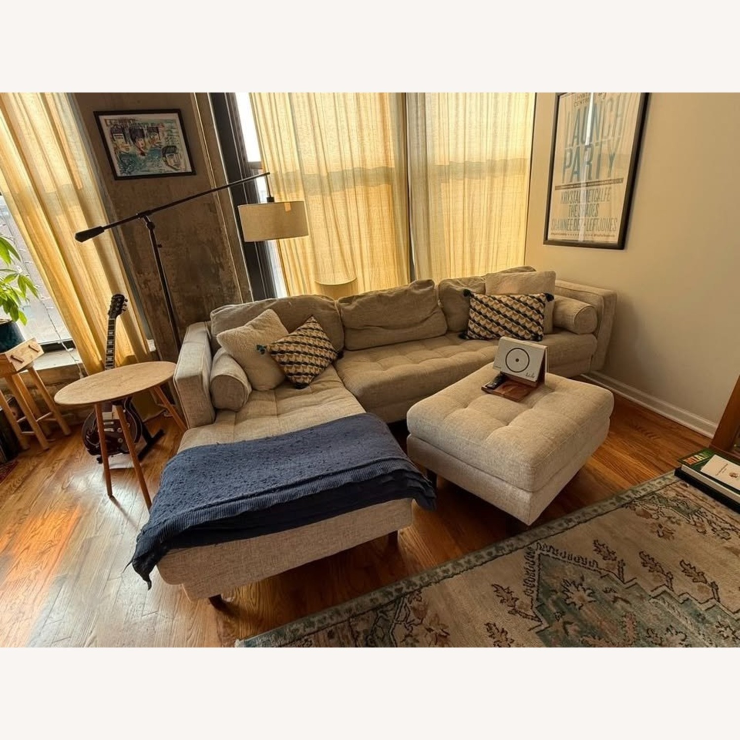 Sven Birch Ivory Couch + Ottoman  - image-3