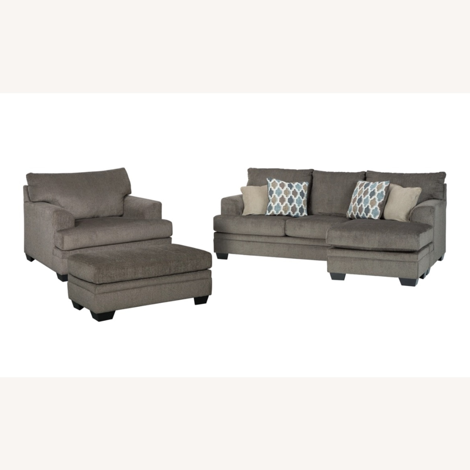 Ashley Furniture Dark Gray Fabric Chaise Lounge - image-4