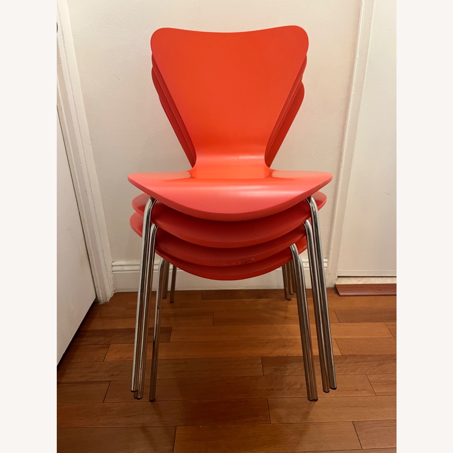 Room & Board Jake Orange Wood Dining Chairs - image-2