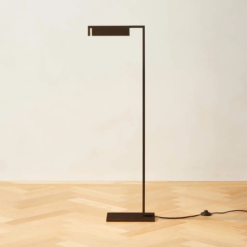 Used CB2 Wilde Blackend Brass Task Floor Lamp for sale on AptDeco
