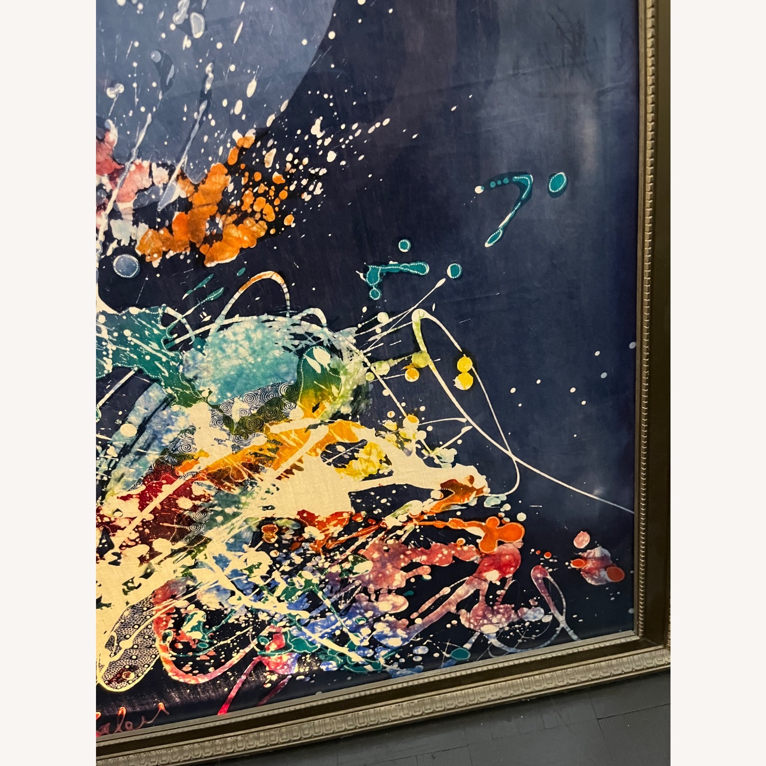 Vintage Abstract Silkscreen Textile Print - image-3