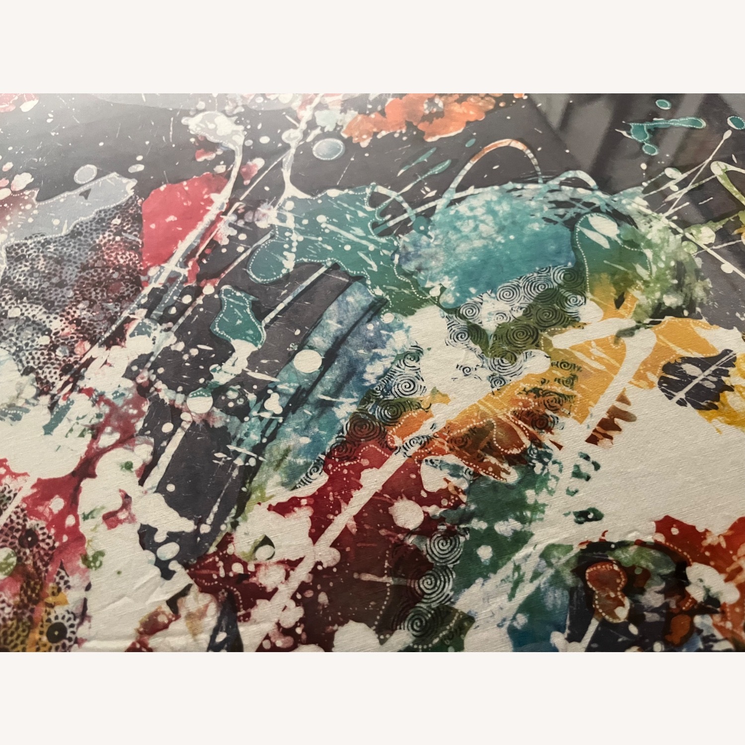 Vintage Abstract Silkscreen Textile Print - image-10