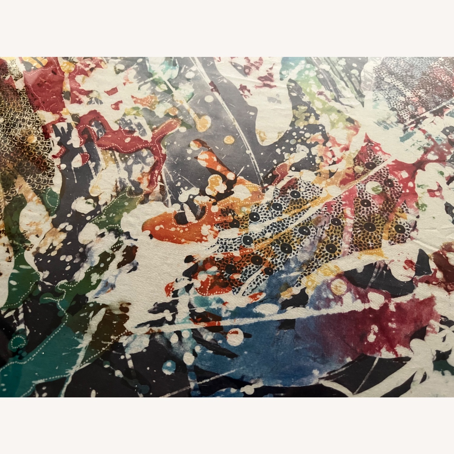 Vintage Abstract Silkscreen Textile Print - image-7