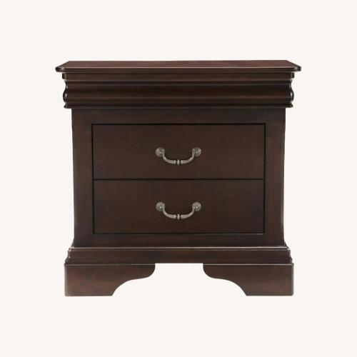 Used Raymour & Flanigan Charleston Dark Brown Wood Nightstands for sale on AptDeco