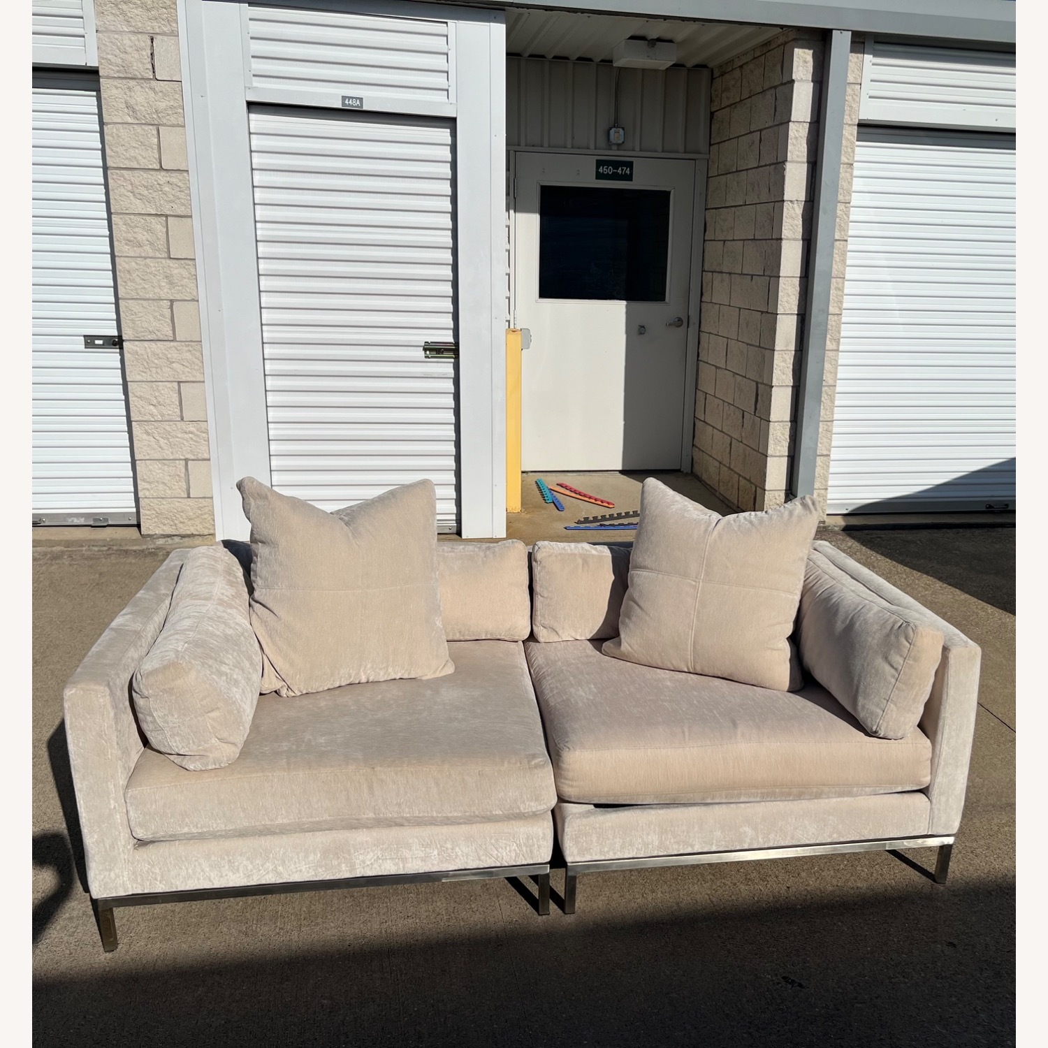 Z Gallerie Ventura Natural Fabric 2 Piece Sectional - image-1