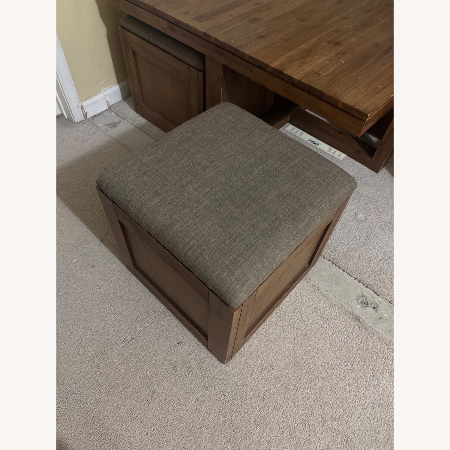 Dark Brown Wood Coffee Table - image-5