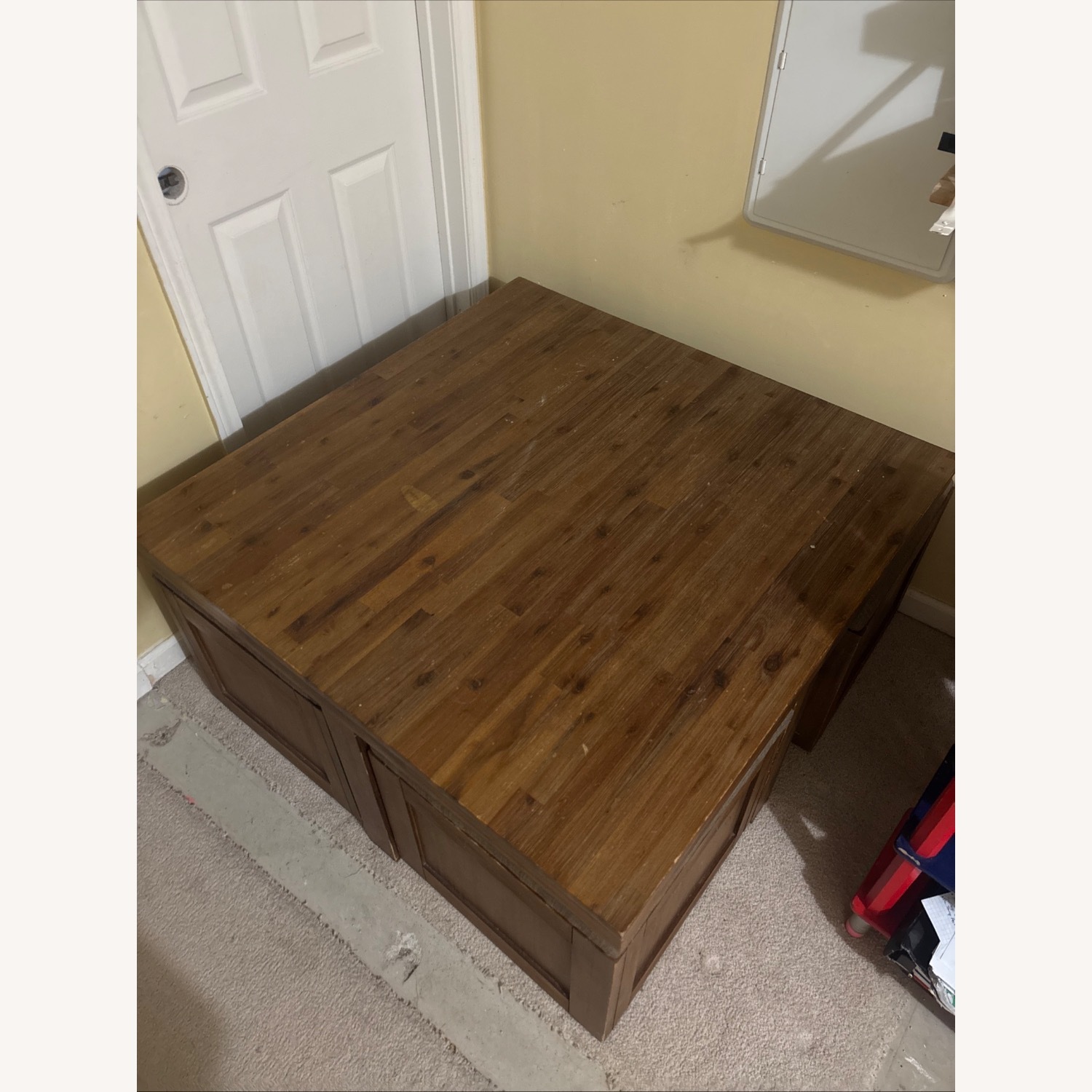 Dark Brown Wood Coffee Table - image-2