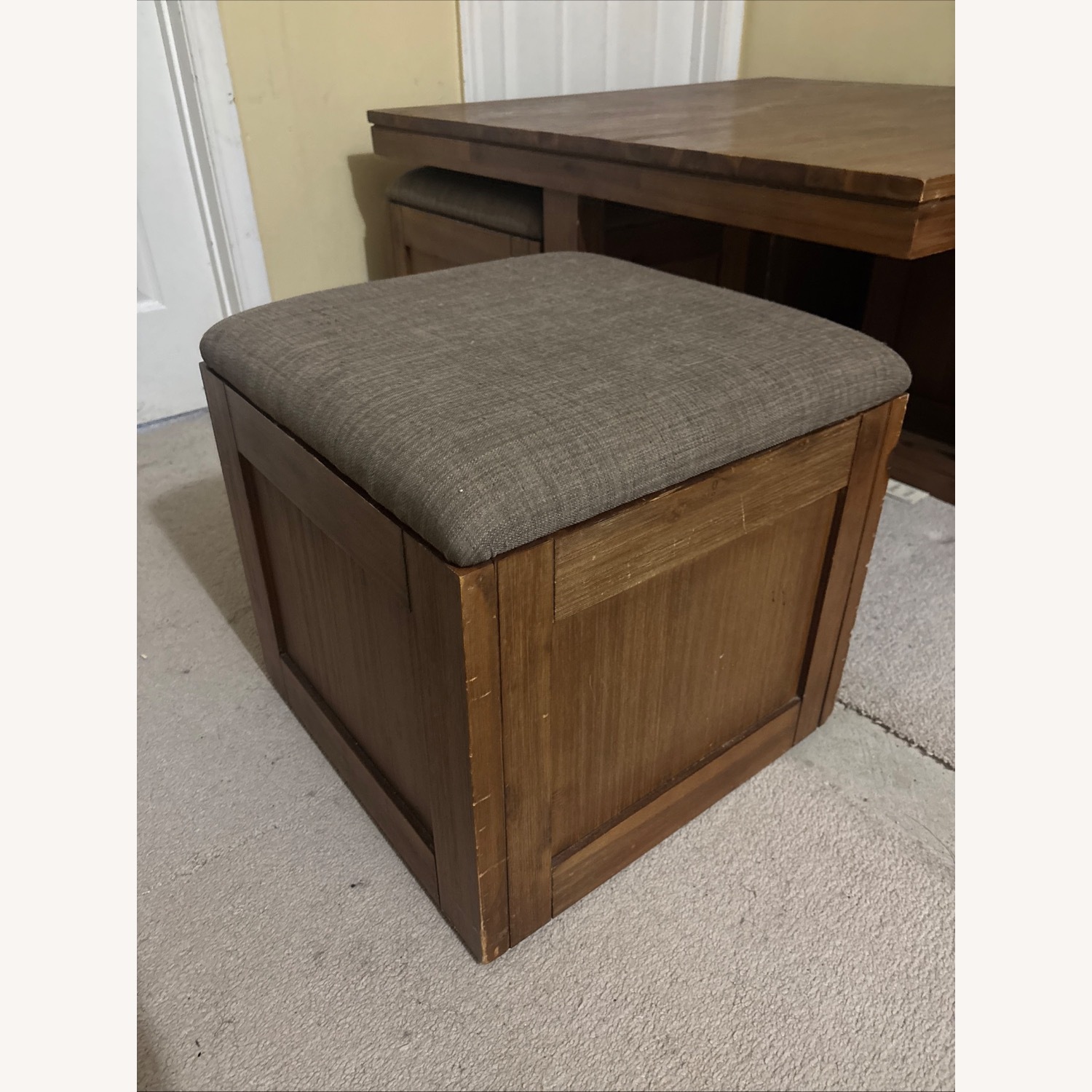 Dark Brown Wood Coffee Table - image-3