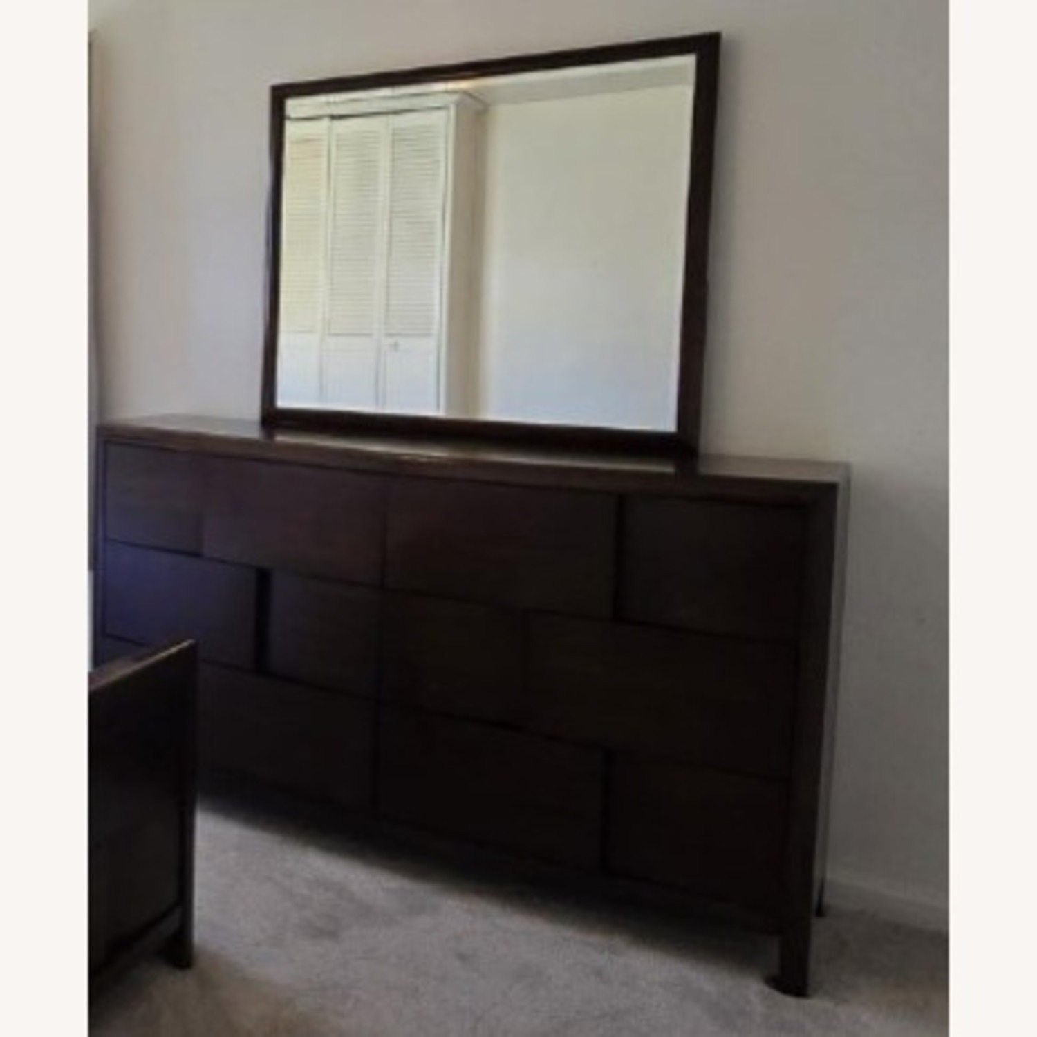 Raymour & Flanigan Saratoga Dark Brown Wood Dresser - image-3