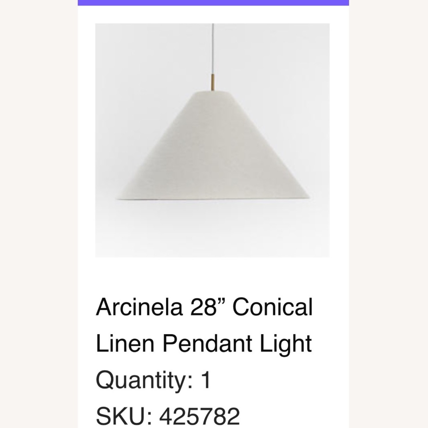 Crate & Barrel 28” Arcinela Pendant Light  - image-6
