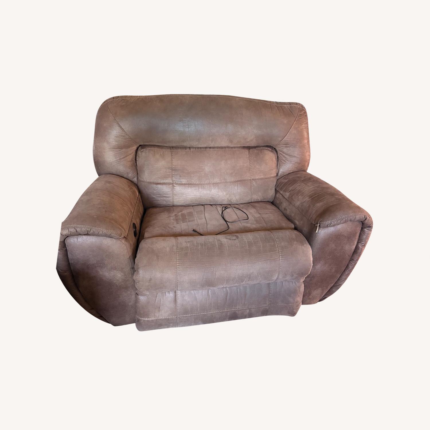 Brown Reclining Chair Electric Recliner - image-0