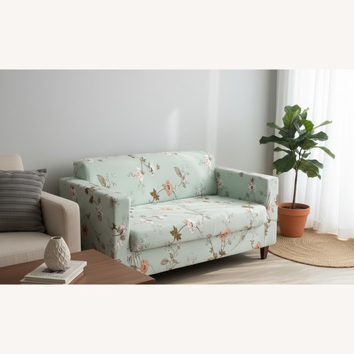 Used IKEA KLOBO White Fabric Loveseat for sale on AptDeco