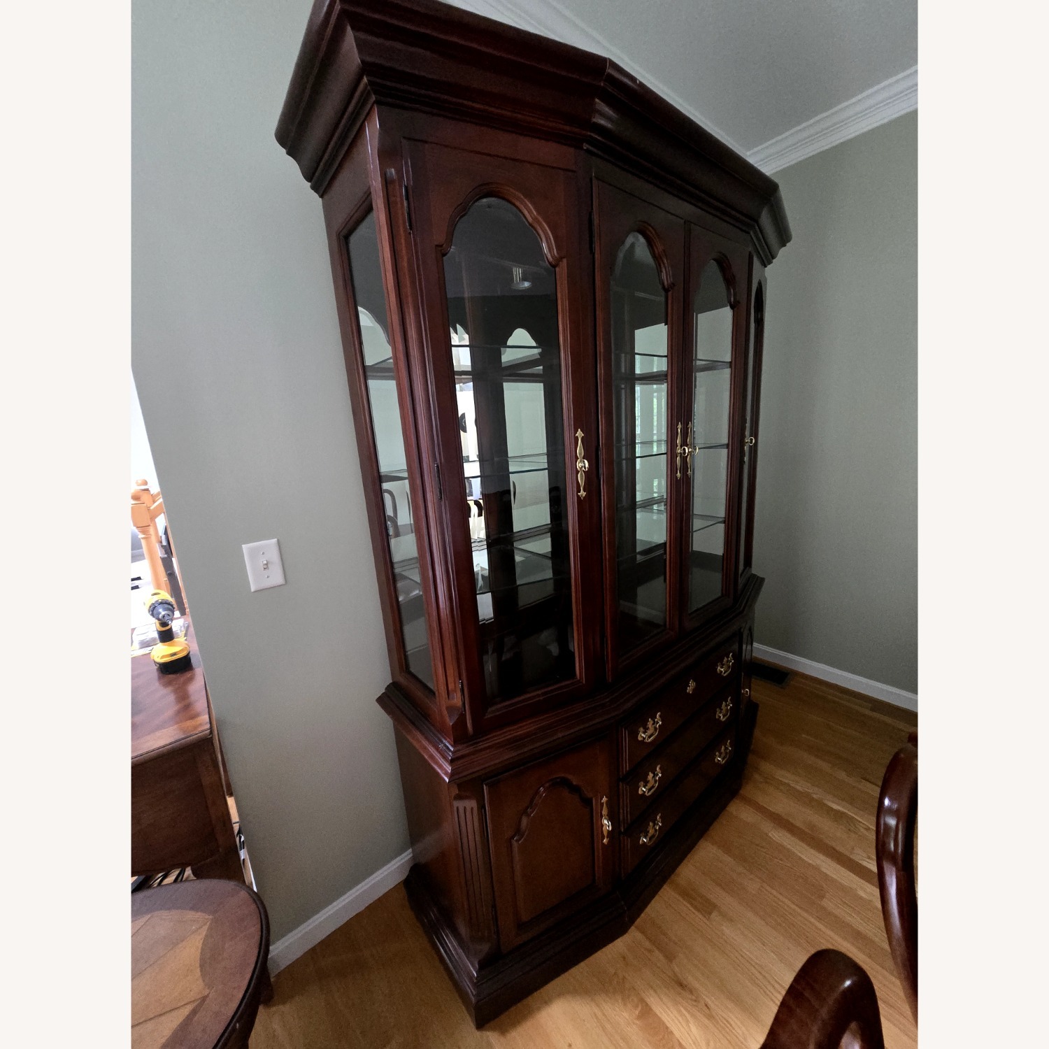 Dark Brown Wood Armoire - image-2