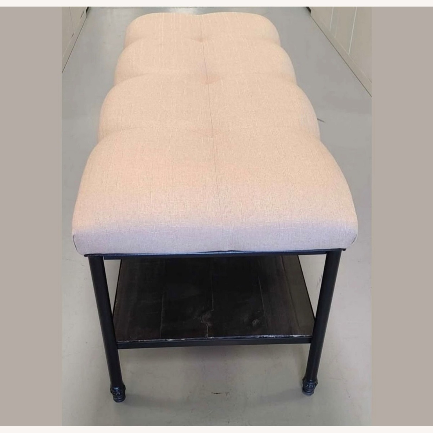 Upholstered Bench With Metal Frame - image-2
