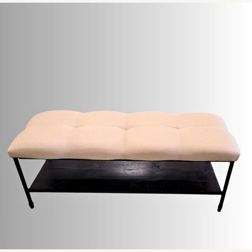 Used Upholstered Bench With Metal Frame for sale on AptDeco