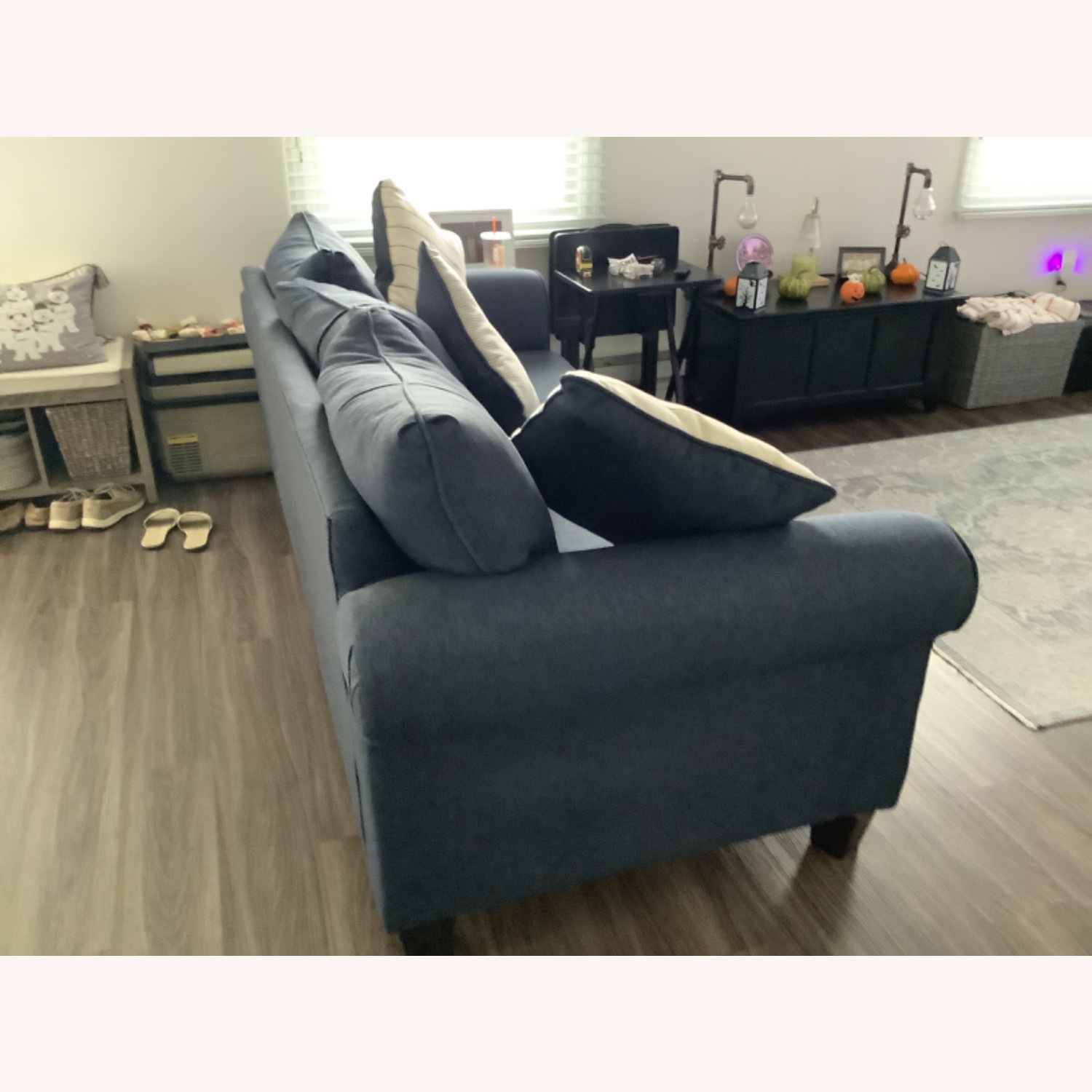 McKinley Blue 3+ Seater Sofa - image-3