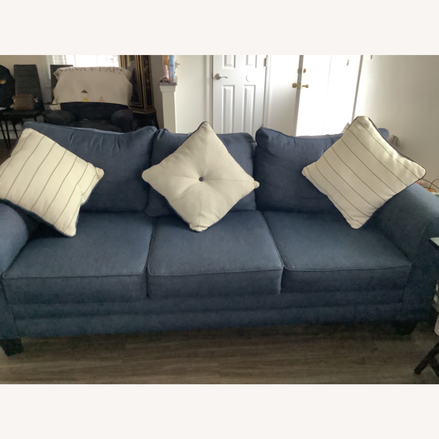 McKinley Blue 3+ Seater Sofa - image-2