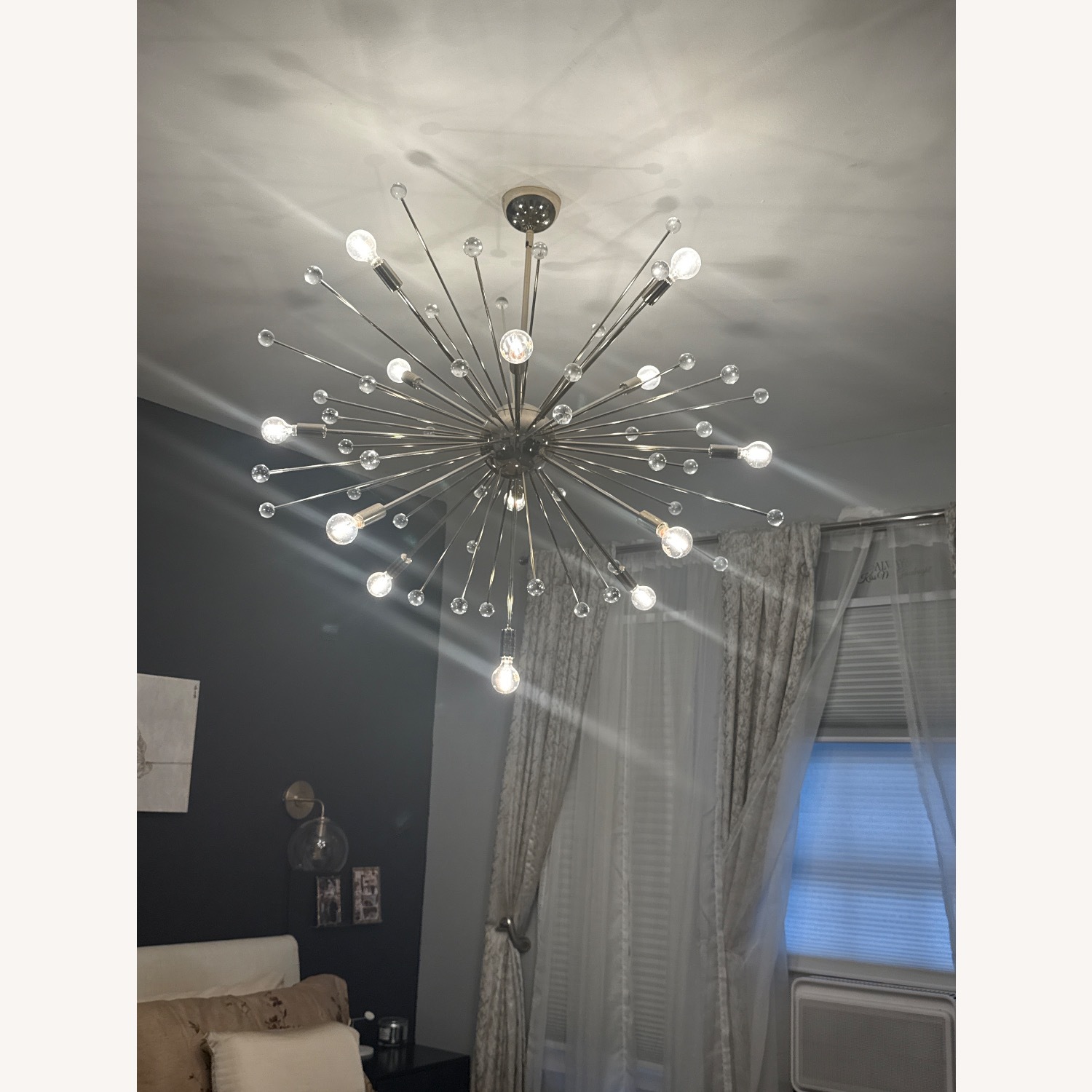 CB2 Gold Metal Ceiling Lamp - image-1