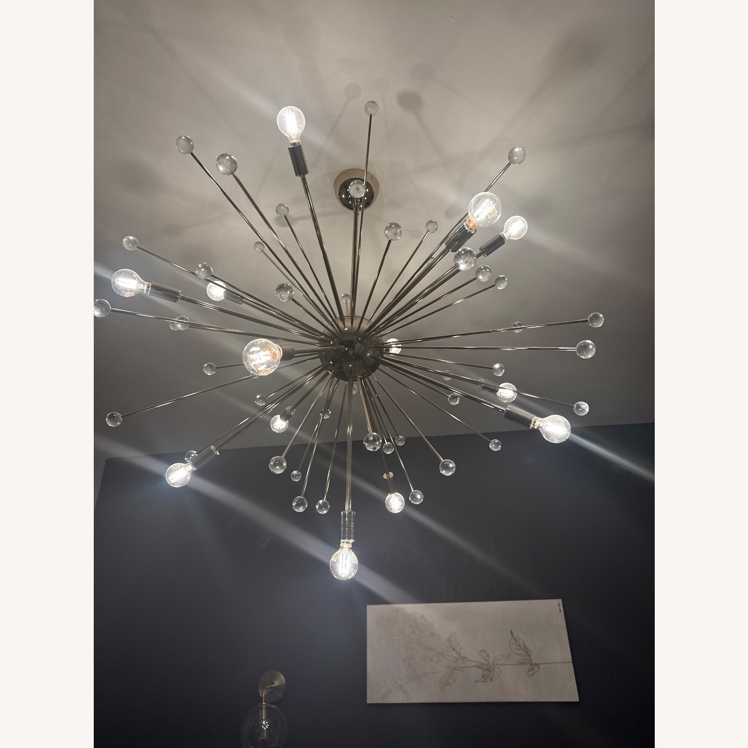 CB2 Gold Metal Ceiling Lamp - image-2