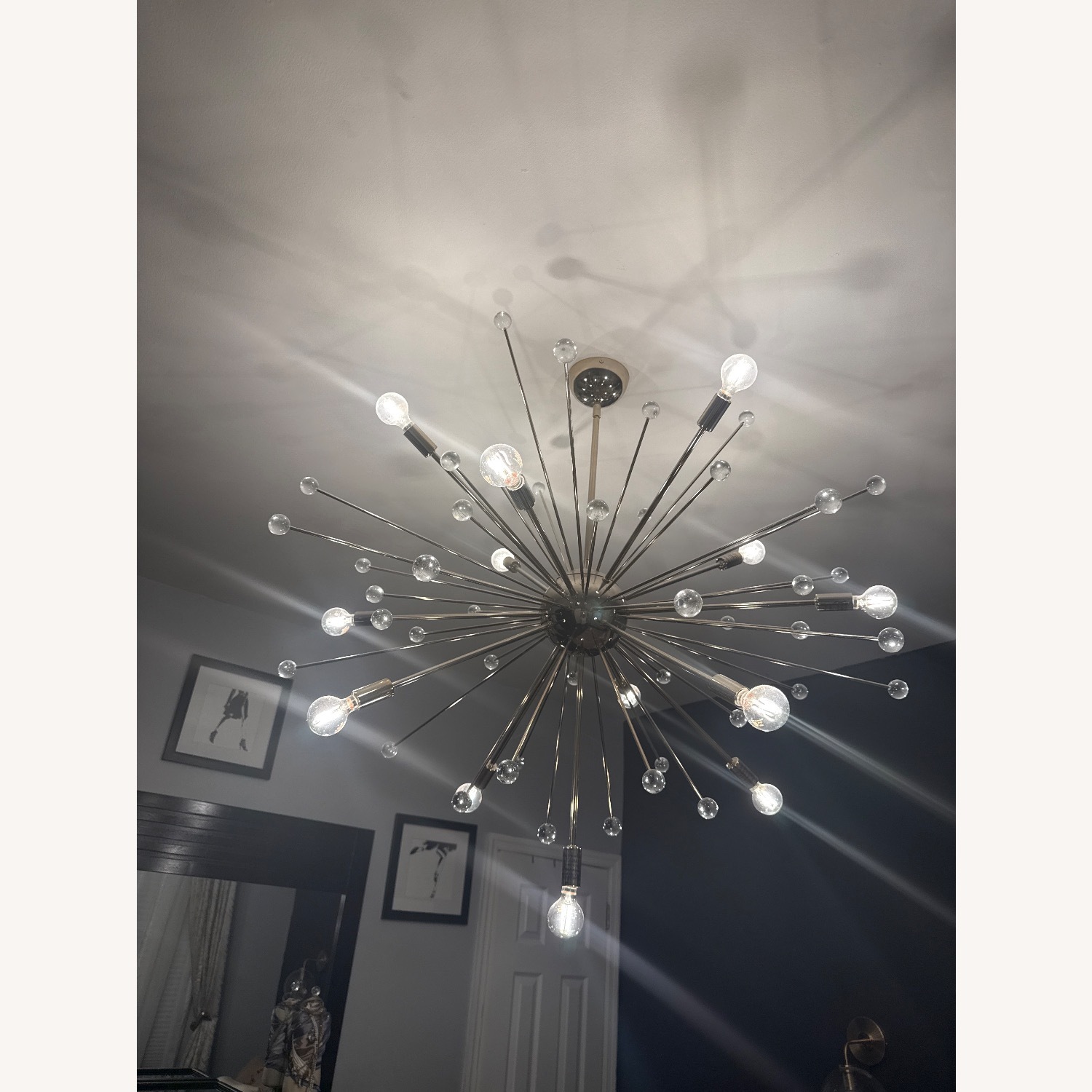 CB2 Gold Metal Ceiling Lamp - image-3