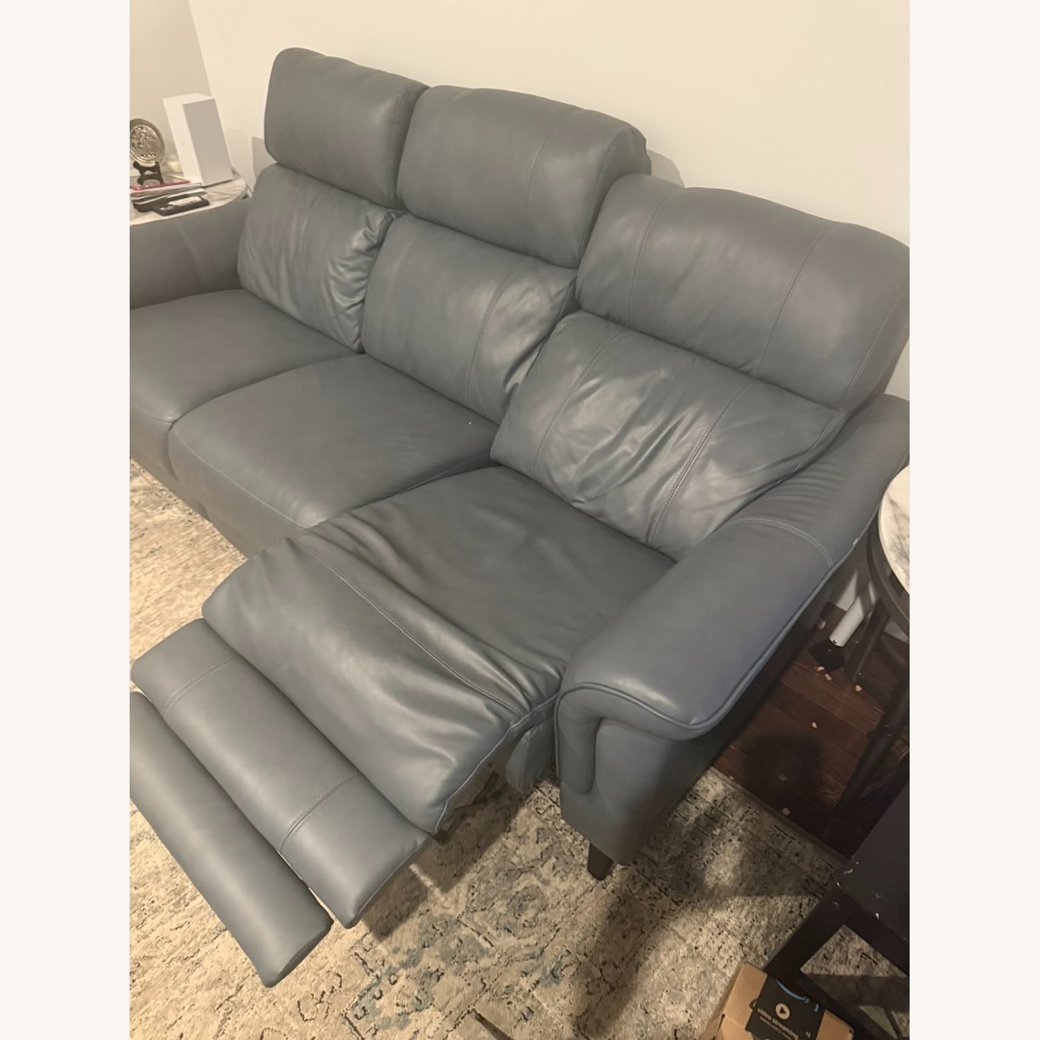Rooms To Go Leather Dual Power Reclining Sofa - image-2