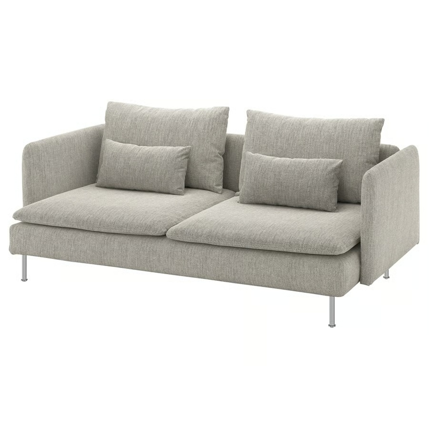 IKEA SÖDERHAMN Light Gray Fabric 2 Seater Sofa - AptDeco