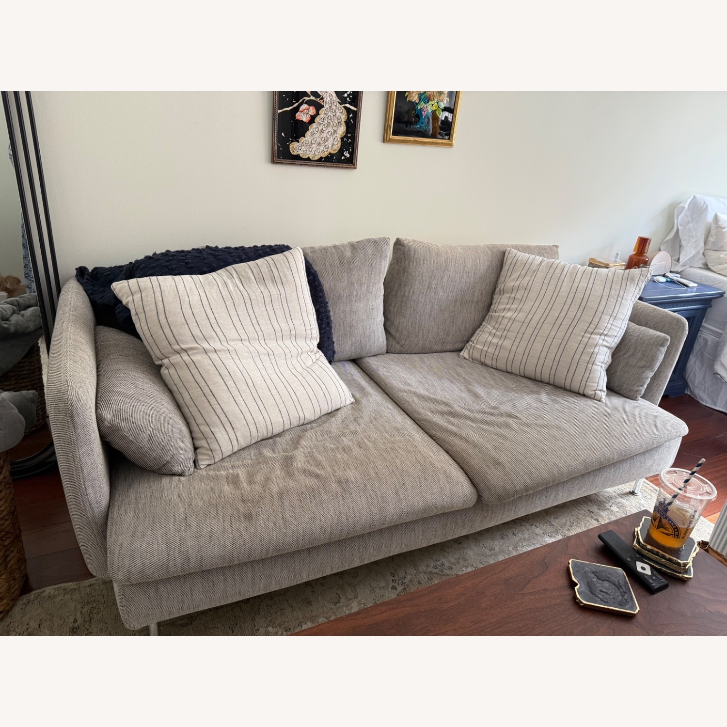 IKEA SÖDERHAMN Light Gray Fabric 2 Seater Sofa - image-2