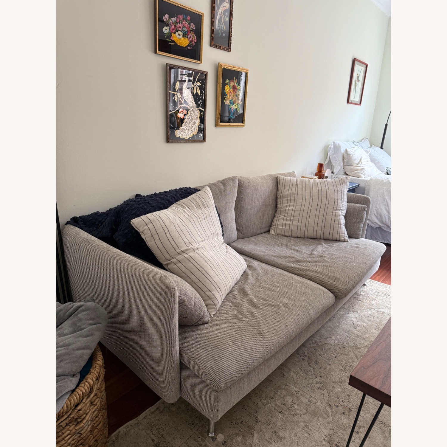 IKEA SÖDERHAMN Light Gray Fabric 2 Seater Sofa - image-1